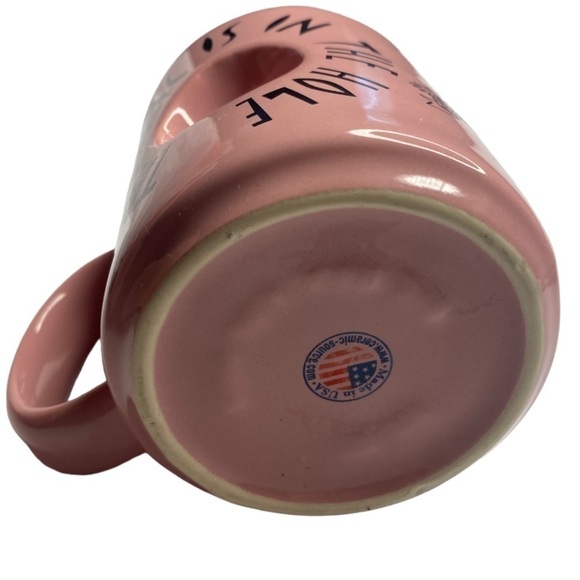 VOODOO DONUTS PORTLAND, OREGON PINK COFFEE MUG THE MAGIC IS IN THE HOLE - Picture 6 of 6